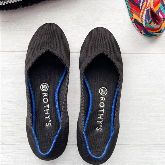 ROTHY’S The Flat Round Toe Ballet Flats Size 7 (Black) - Picture 12 of 17